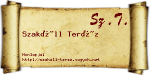Szakáll Teréz névjegykártya
